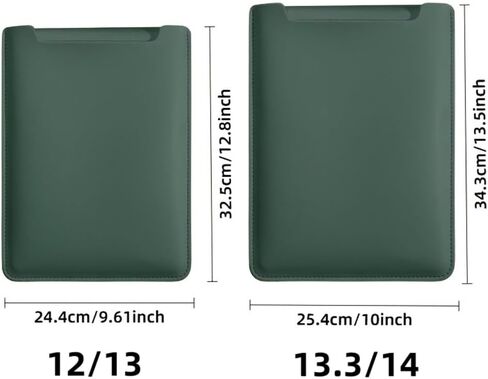 Laptop Sleeve for MacBook Air 13 Inch - Waterproof Pu Leather Laptop Case for A2337 MacBook Air Case, Lightweight and Scratch-Resistant with Soft Inner Layer (Green, 12/13inch) in Saudi Arabia