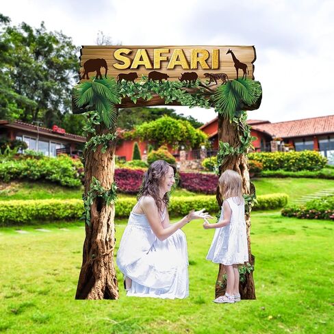 حيوانات الغابة زخارف حفلة عيد ميلاد الحفلة سفاري الشرفة الشرفة لافتة خلفية Safari Safari Safari Safari in Kuwait