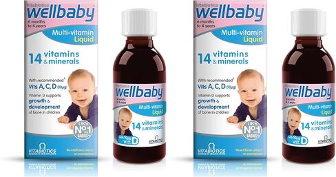 Vitabiotics Wellbaby Multi-Vitamin Liquid - Immune System Multivitamin for Infants and Babies Ages 6 Months to 4 Years - 150mL in Saudi Arabia