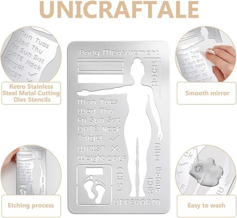 UniCraftale Wood Burning Metalic Stencils Chemistry Stainnable Steel Templates Resporting Cup Drawing قالب أشكال مختلطة لألبوم صور DIY Scrapbooking Photo in Saudi Arabia