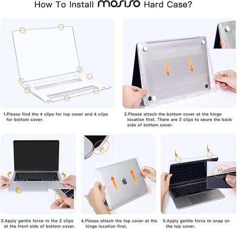 MOSISO Plastic Hard Shell Case & Sleeve Bag Compatible with MacBook Air 13 inch 2020 2019 2018 Release A2337 M1 & A2179 & A1932 in Saudi Arabia
