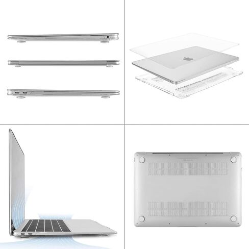 MOSISO Plastic Hard Shell Case & Sleeve Bag Compatible with MacBook Air 13 inch 2020 2019 2018 Release A2337 M1 & A2179 & A1932 in Saudi Arabia
