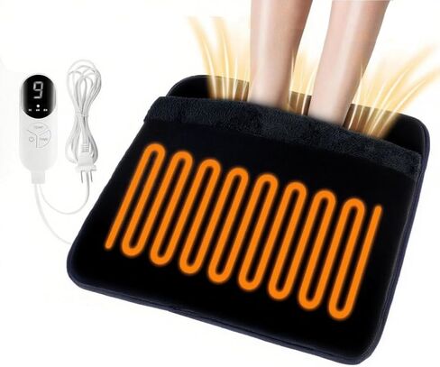 Electric Heated Foot Warmers for Men and Women Foot Heating Pad Electric with Fast Heating Technology Heating Pad Feet Warmer with 3 Temperature Setting (Gray)… in Kuwait