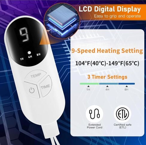 Electric Heated Foot Warmers for Men and Women Foot Heating Pad Electric with Fast Heating Technology Heating Pad Feet Warmer with 3 Temperature Setting (Gray)… in Kuwait