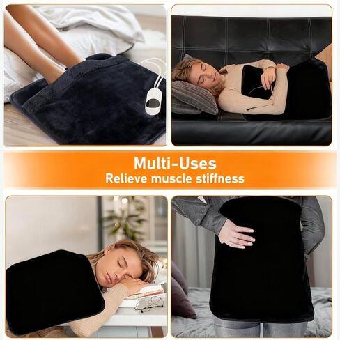 Electric Heated Foot Warmers for Men and Women Foot Heating Pad Electric with Fast Heating Technology Heating Pad Feet Warmer with 3 Temperature Setting (Gray)… in Kuwait