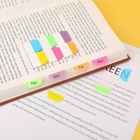 600 قطعة علامات تبويب فهرس لزجة 1 بوصة الملاحظات اللاصقة للكتب التي يمكن إعادة تحديدها لعلامات علامة التبويب دفتر ملاحظات لأجهزة الكمبيوتر المحمولة ، الموثق ، مجلدات الملفات ، الكتب (6 ألوان) in Saudi Arabia