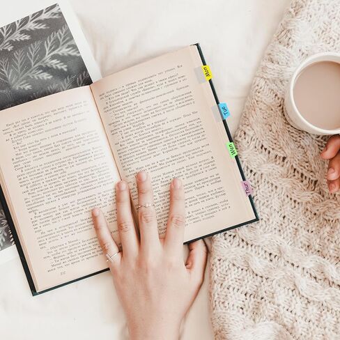 600 قطعة علامات تبويب فهرس لزجة 1 بوصة الملاحظات اللاصقة للكتب التي يمكن إعادة تحديدها لعلامات علامة التبويب دفتر ملاحظات لأجهزة الكمبيوتر المحمولة ، الموثق ، مجلدات الملفات ، الكتب (6 ألوان) in Saudi Arabia