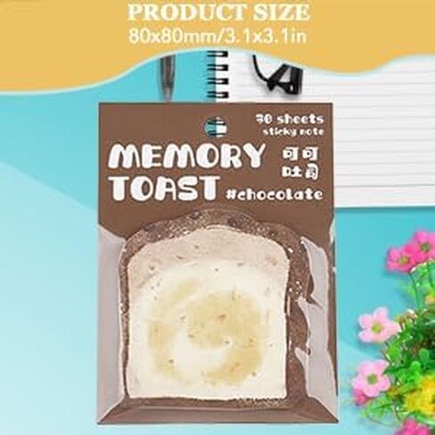 30 Sheets Bread Shaped Memo Pads Use Sticky Notes Ideal for Leaving Messages in Saudi Arabia
