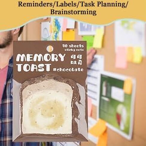 30 Sheets Bread Shaped Memo Pads Use Sticky Notes Ideal for Leaving Messages in Saudi Arabia