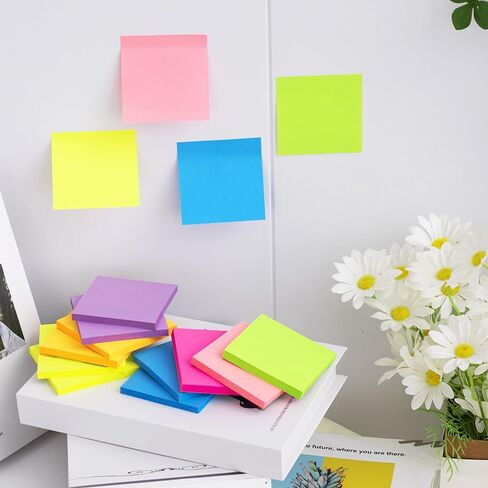 (56 Pack) Sticky Notes Bulk 3x3 in Post Bright Stickies Colorful Super Sticking Power Memo Pads, Strong Adhesive in Kuwait