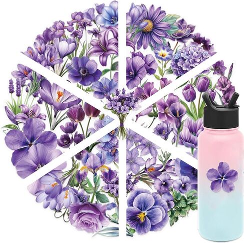 ملصقات زهرة طبيعية لسكان القصاصات ، وتوفيرات سجلات القصاصات الشفافة ذاتية اللصق ، مستلزمات اليومية لبطاقات البالغين لصنع رسائل زجاجة ماء DIY (الأزهار الطبيعية) in Kuwait