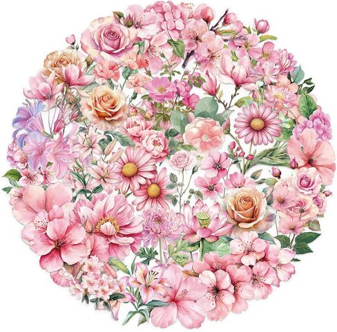 ملصقات زهرة طبيعية لسكان القصاصات ، وتوفيرات سجلات القصاصات الشفافة ذاتية اللصق ، مستلزمات اليومية لبطاقات البالغين لصنع رسائل زجاجة ماء DIY (الأزهار الطبيعية) in Kuwait