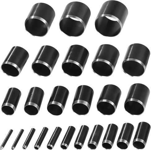 25 PCS Dircle Cutter Tools ، 0.04 "-0.98" مجموعة لكمة متعددة المواد-ثقب دائري يموت للنسيج والطين ، قواطع الحرف الحديدية مع صندوق تخزين ، مجموعة صياغة DIY احترافية in Saudi Arabia