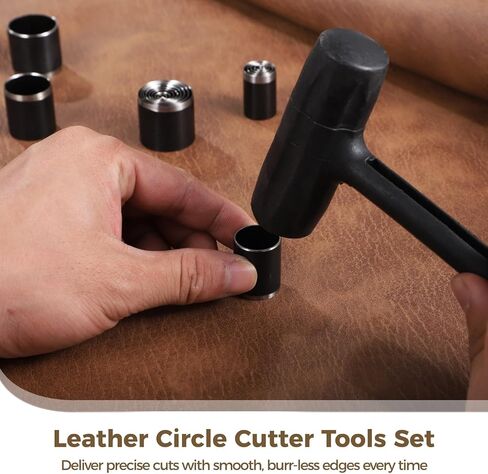 25 PCS Dircle Cutter Tools ، 0.04 "-0.98" مجموعة لكمة متعددة المواد-ثقب دائري يموت للنسيج والطين ، قواطع الحرف الحديدية مع صندوق تخزين ، مجموعة صياغة DIY احترافية in Saudi Arabia