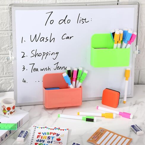 6 Pcs Magnetic Dry Erase Marker Holder for Whiteboard, Magnet Pencil Storage Organizer for Office Refrigerator Locker Classroom Organization Metal Cabinets in Saudi Arabia