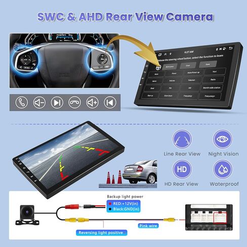 2 + 64 جيجابايت لسيارة Hyundai Elantra 2007-2010 Android راديو السيارة مع Apple CarPlay اللاسلكي Android Auto Hikity 9 بوصة شاشة تعمل باللمس سيارة ستيريو بلوتوث راديو السيارة HiFi GPS Navigation WiFi كاميرا احتياطية Mic in Saudi Arabia