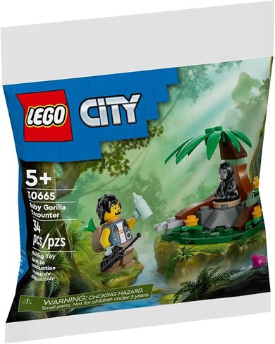 Lego® City Baby Gorilla Encounter Building Toy Polybag ، 30665 ، 34 قطعة ، لعبة STEM للأطفال الذين تتراوح أعمارهم بين 5 سنوات in Saudi Arabia