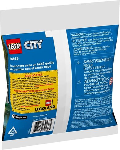 Lego® City Baby Gorilla Encounter Building Toy Polybag ، 30665 ، 34 قطعة ، لعبة STEM للأطفال الذين تتراوح أعمارهم بين 5 سنوات in Saudi Arabia