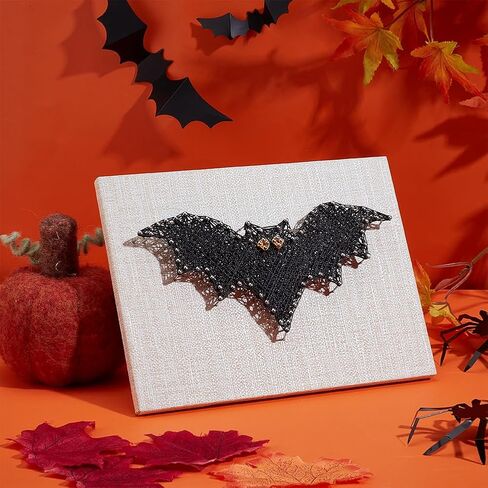 Webeedy DIY BAT String Art Kit String Making Kit Halloween Thief String Art Crafts Kit للمبتدئين مع التعليمات وجميع اللوازم لحفلات العائلة الفنية لوازم الهالوين in Kuwait