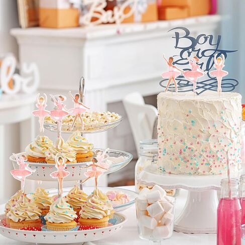 37 PCS Ballerina Cupcake Kit Ballerina Concerpiece Sticks Ballet Slipper اختير الرقص كب كيك أعلى الأقطار الباليه توتو راقصة ديكورات عيد ميلاد لحفل حفل زفاف لوازم الزفاف الحلوى الحلوى in Kuwait