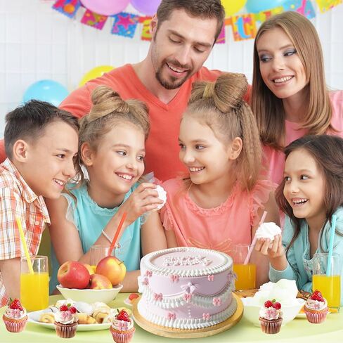 50 PCS Pink Bow Cupcake Toppers ، Bowknot Cake Desserts ، Decorts Decoritions اشرب شرب عرس الزفاف الزفاف الزفاف استحمام الطفل الأميرة كب كيك لأقبعات زخرفة للموضوع للحفلات in Kuwait