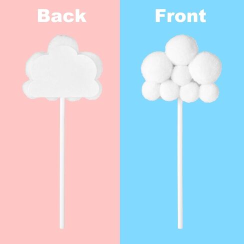 20 PCS Cloud Cake Topper ، Cloud Cloud Cake Decorations Clouds على شكل حلوى تختار الديكور لعيد ميلاد الكعك لوازم الزفاف in Saudi Arabia