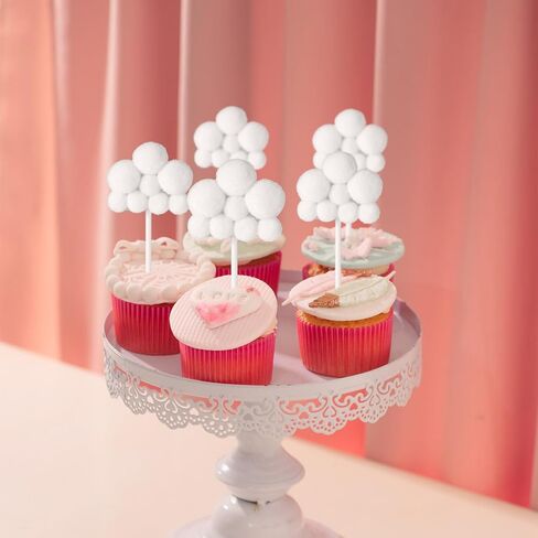20 PCS Cloud Cake Topper ، Cloud Cloud Cake Decorations Clouds على شكل حلوى تختار الديكور لعيد ميلاد الكعك لوازم الزفاف in Saudi Arabia