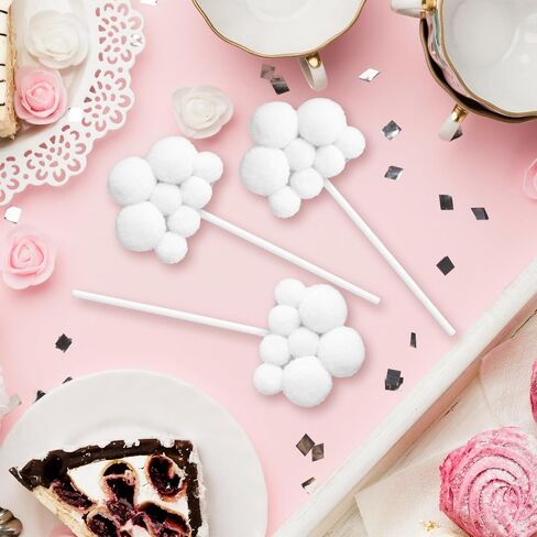 20 PCS Cloud Cake Topper ، Cloud Cloud Cake Decorations Clouds على شكل حلوى تختار الديكور لعيد ميلاد الكعك لوازم الزفاف in Saudi Arabia