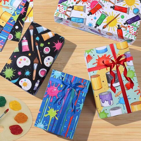 Pineraap 12 Sheets Chef Cooking Wrapping Paper, Vegetable Cooking Theme Gift Wrap Paper for Baker, Tomato, Chef Design Folded Flat Art Paper for Birthday, Kitchen Gifts, DIY Crafts, 19.7 x 27.6 Inch in Saudi Arabia