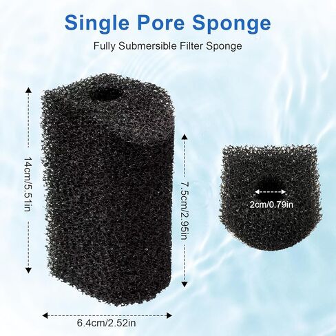 Aquarium Filter Sponge, Compatible with Penn-Plax Cascade 600 Filter, Provides Physical and Biological Filtration for Aquariums(2 Sponge) in Kuwait