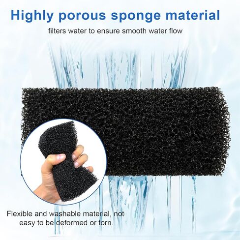 Aquarium Filter Sponge, Compatible with Penn-Plax Cascade 600 Filter, Provides Physical and Biological Filtration for Aquariums(2 Sponge) in Kuwait