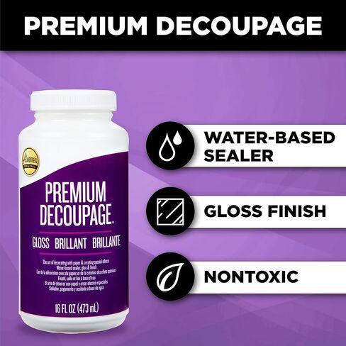 Aleene's Premium Decoupage Sealer, Gloss Finish, Quick Dry, Shiny Finish 16 fl oz in Saudi Arabia