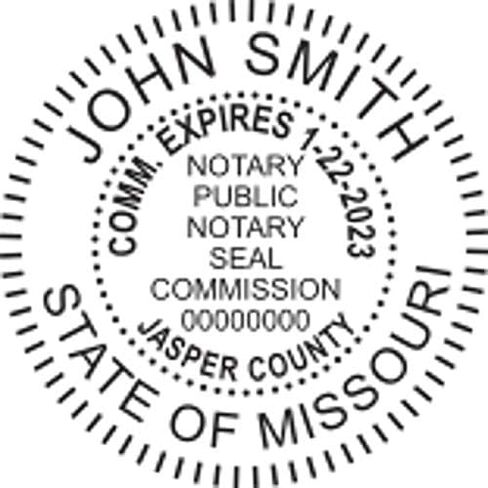 Round Notary Stamp for State of Missouri | Self Inking Unit - Shiny Printer R-542 with Unique Body (Pink) in Saudi Arabia