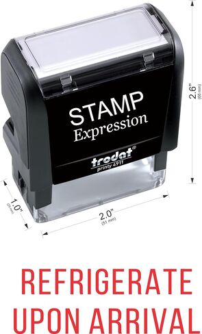 StampExpression - الثلاجة عند وصول مكتب الطوابع المطاطية للمكتب - الحبر الأحمر (A -5598) in Saudi Arabia
