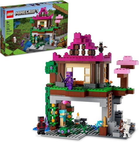 LEGO Minecraft The Training Grounds Toy Building Set 21183 Minecraft Toy for Kids, Boys and Girls Age 8+ Years Old, Building Kit with House, Cave, Trapdoor, and Ninja, Rogue and Bat Minecraft Figures in Saudi Arabia