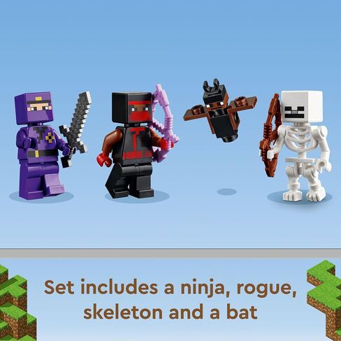 LEGO Minecraft The Training Grounds Toy Building Set 21183 Minecraft Toy for Kids, Boys and Girls Age 8+ Years Old, Building Kit with House, Cave, Trapdoor, and Ninja, Rogue and Bat Minecraft Figures in Saudi Arabia