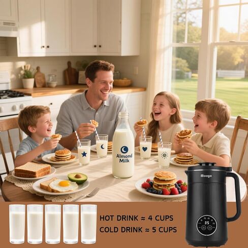 35oz/1000ml Nut Milk Maker with Nut Milk Bag - 8 in 1 Automatic Soy Machine for Homemade Almond, Oat, Soy Milk Machine - 10 Blades, 12 Hours Timer, Self-Cleaning Dairy-Free Beverages Maker in Kuwait