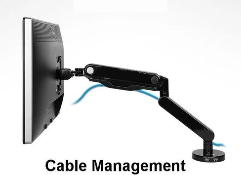 Q5D Gas Spring Desktop 10-27 Inch Dual Monitor Stand Mounting Arm Monitor Stand with 2 USB Ports, Each Head Holds 2-9kg in Saudi Arabia