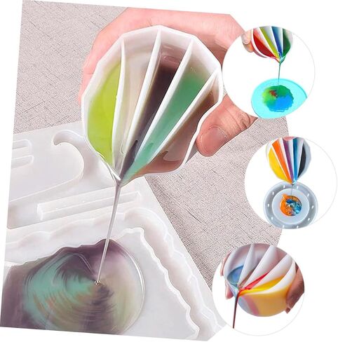Artibetter 4Pcs Silicone Pigment Pouring Cups Color Mixing Tray for Art Students Flexible Durable Molds for Epoxy Crafts for DIY Projects Painting in Saudi Arabia