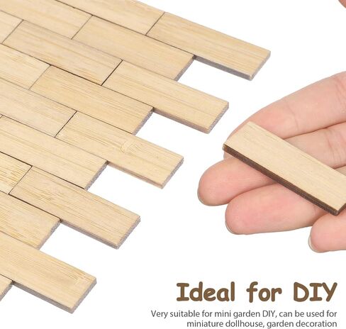 ToyAndona 48pcs Flooring Miniature Dollhouse - 1:12 Scale Mini Floor Boards Dollhous in Saudi Arabia