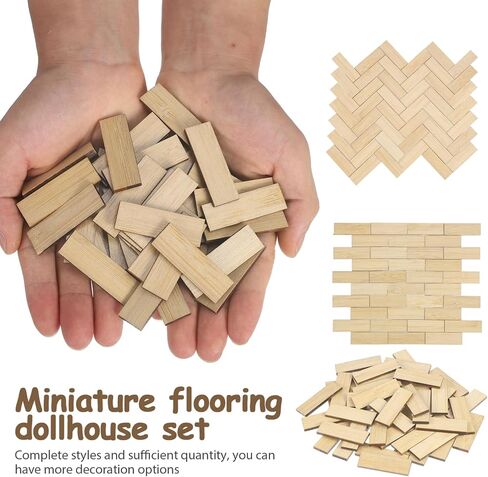 ToyAndona 48pcs Flooring Miniature Dollhouse - 1:12 Scale Mini Floor Boards Dollhous in Saudi Arabia
