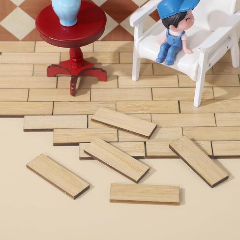 ToyAndona 48pcs Flooring Miniature Dollhouse - 1:12 Scale Mini Floor Boards Dollhous in Saudi Arabia
