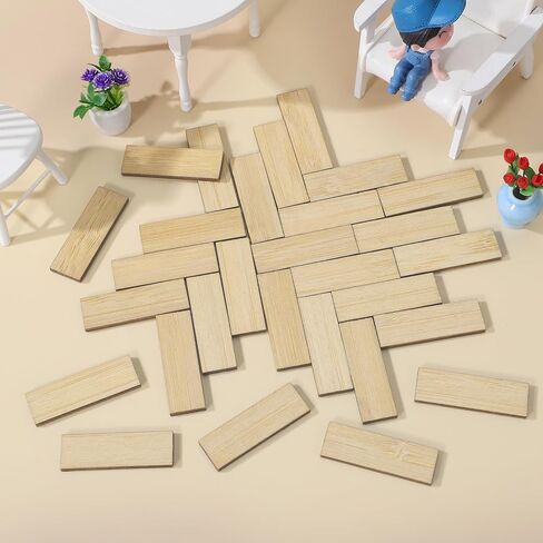 ToyAndona 48pcs Flooring Miniature Dollhouse - 1:12 Scale Mini Floor Boards Dollhous in Saudi Arabia