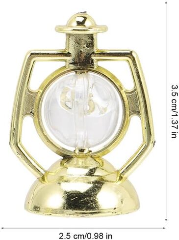LOGOFUN 24pcs Miniature Dollhouse Lantern Vintage Mini Kerosene Lamp Tiny Fairy Garden Lantern Model for Dollhouse Christmas Party Micro Landscape Decorations in Saudi Arabia