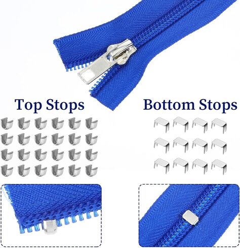 12 PCS Zipper Repair Kit #5 Zippers سحب الاستبدال ، #5 متزلجات قابلة للقفل مع توقف أعلى من المعدنية من الإصلاح المعدني للخلوص ، السترات ، معطف ، التمهيد ، حقيبة ظهر ، أنماط 4 أنماط in Saudi Arabia
