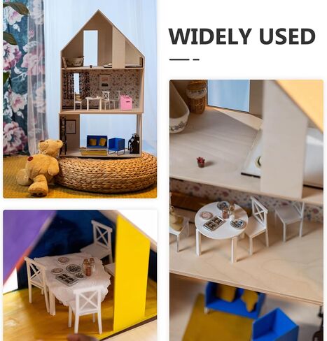 Kisangel 5 Sheets Dollhouse Wallpaper و Peel and Stick Wall Wall Paper Miniature Floard Decords Diy Dice Decor in Kuwait