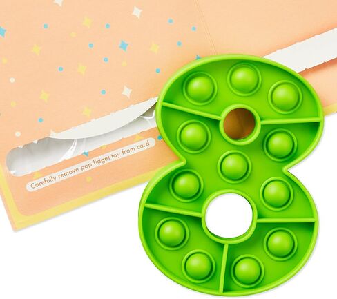 Hallmark 8th Birthday Card for Kids with Detachable Pop It! Toy in Saudi Arabia