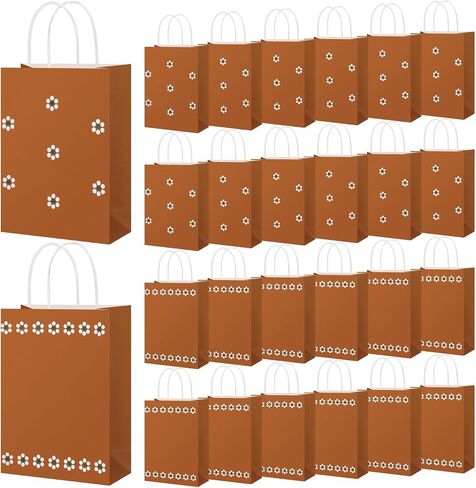 Sinload 24 Pcs Cielito Lindo Candy Bags Mexican Party Favors, De Barro Theme Decorations Mexicanos Talavera Kraft Gift Goodie Bags with Handles Fiesta Cinco De Mayo Mexican Party Supplies(Classic) in Kuwait