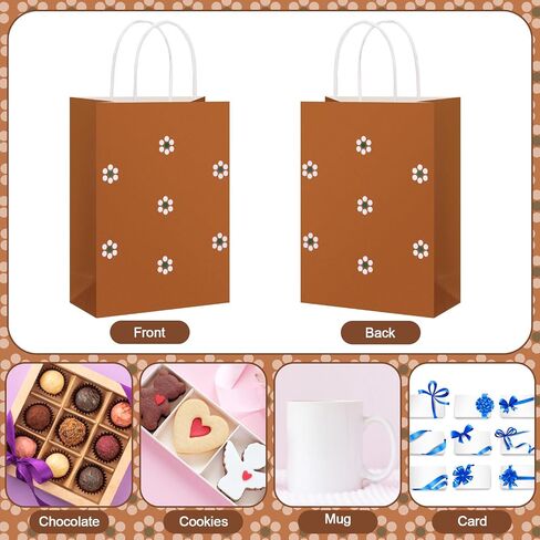 Sinload 24 Pcs Cielito Lindo Candy Bags Mexican Party Favors, De Barro Theme Decorations Mexicanos Talavera Kraft Gift Goodie Bags with Handles Fiesta Cinco De Mayo Mexican Party Supplies(Classic) in Kuwait