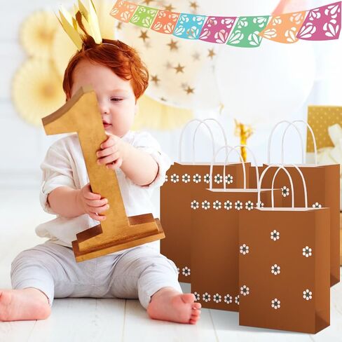Sinload 24 Pcs Cielito Lindo Candy Bags Mexican Party Favors, De Barro Theme Decorations Mexicanos Talavera Kraft Gift Goodie Bags with Handles Fiesta Cinco De Mayo Mexican Party Supplies(Classic) in Kuwait